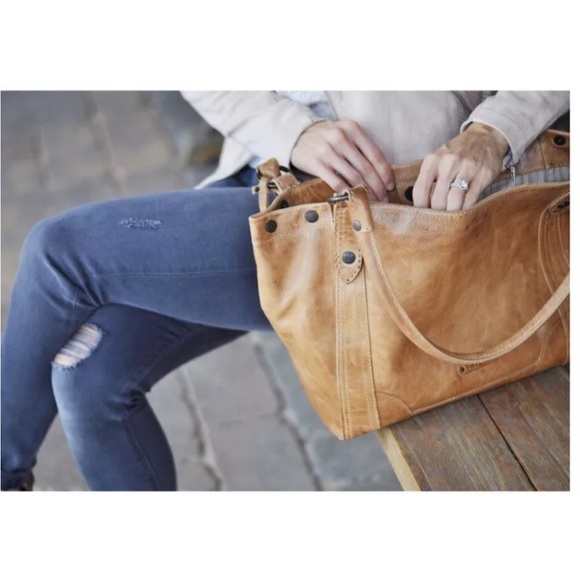 🤍🌷🤍FRYE MELISSA DISTRESSED LEATHER SHOULDER BAG Dusty Rose $388 - Picture 12 of 12